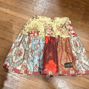 Matilda Jane A-Line Floral Patchwork Skirt size 8